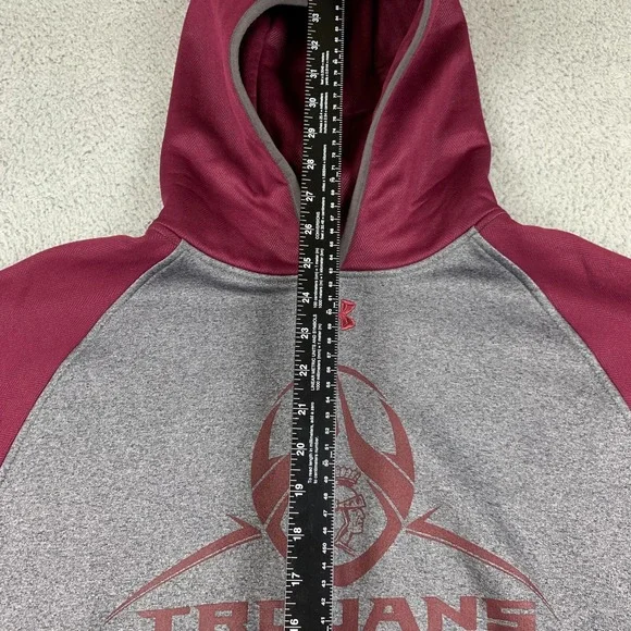 USC Trojans Hoodie Mens Large Grey Cardinal Under Armour Storm Pocket Sweatshirt - Picture 9 of 11